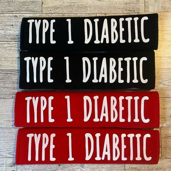 Custom, Medical Alert, Red & Black, Seat Beat Strap Cover, 2Pack - Picture 10 of 13